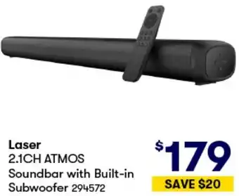 BIG W Laser 2.1CH ATMOS Soundbar with Built-in Subwoofer offer