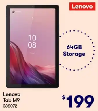 BIG W Lenovo Tab M9 offer