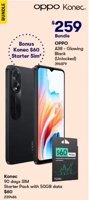BIG W OPPO A38 - Glowing Black offer