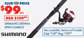 BCF SHIMANO SIENNA SPIN COMBOS offer