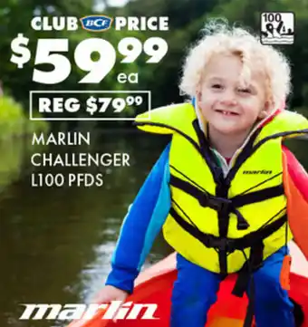 BCF MARLIN CHALLENGER L100 PFDS offer