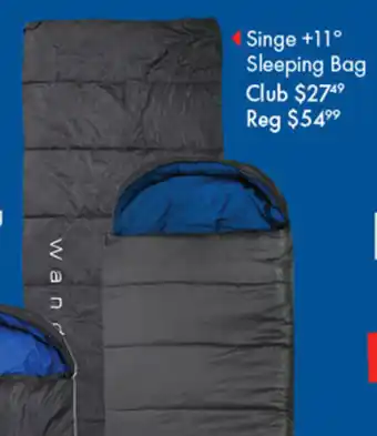 BCF Singe +11° Sleeping Bag offer