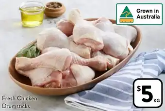 Foodworks Fresh Chicken Drumsticks per kg offer