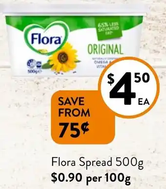 Foodworks Flora Spread 500g offer