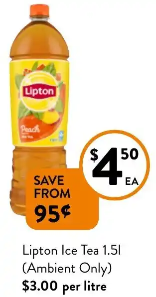 Foodworks Lipton Ice Tea 1.5L offer