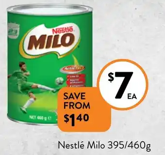 Foodworks Nestlé Milo 395/460g offer