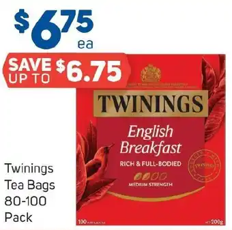 Foodland Twinings Tea Bags 80-100 pack offer