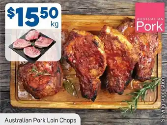 Foodland Australian Pork Loin Chops per kg offer