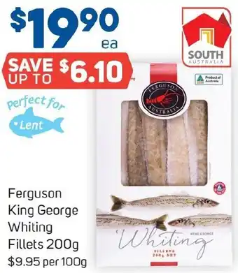 Foodland Ferguson King George Whiting Fillets 200g offer