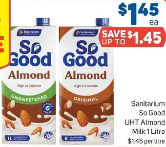 Foodland Sanitarium So Good UHT Almond Milk 1 Litre offer