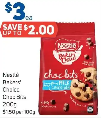 Foodland Nestlé Bakers' Choice Choc Bits 200g offer