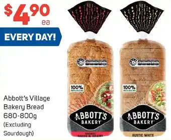 Foodland Abbott's Village Bakery Bread 680-800g offer
