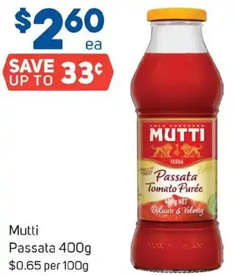 Foodland Mutti Passata 400g offer