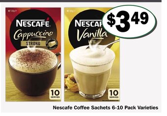 Friendly Grocer Nescafe Coffee Sachets 6-10 Pack offer