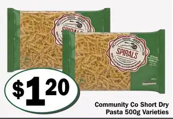 Community Co Short Dry Pasta 500g
