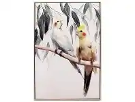 LivingStyles "Australian Native Birds" Framed Canvas Wall Art Paint, Cockatiel, 90cm offer