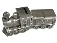 Baby Bunting Memories Money Bank Large Train Tooth & Curl Carriage offer