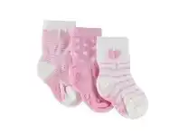 Baby Bunting 4BABY Stay On Sock with Non Slip Sole Pink 3 Pack 000 PNK offer