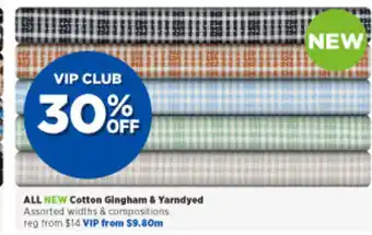 Spotlight All New Cotton Gingham & Yarndyed offer
