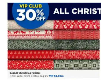 Spotlight Scandi Christmas Fabrics offer