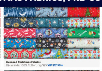 Spotlight Licensed Christmas Fabrics offer