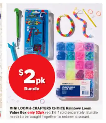 Spotlight Mini Loom & Crafters Choice Rainbow Loom Value Box offer