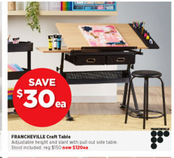 Spotlight Francheville Craft Table offer