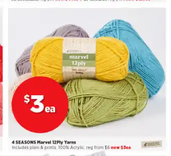 Spotlight 4 Seasons Marvel 12 Ply Yarns offer