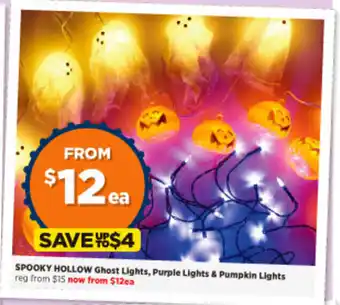 Spooky Hollow Ghost Lights, Purple Lights & Pumpkin Lights