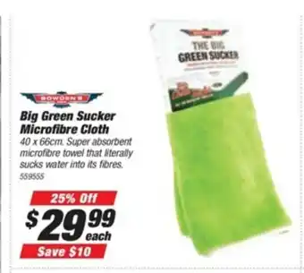 SuperCheap Auto Bowden's Big Green Sucker Microfibre Cloth offer