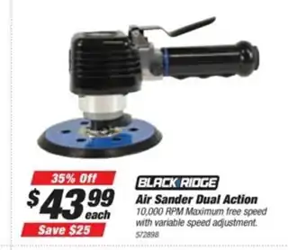 SuperCheap Auto Black Ridge Air Sander Dual Action offer