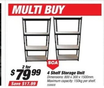 SuperCheap Auto SCA 4 Shelf Storage Unit offer