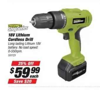 SuperCheap Auto Rockwell ShopSeries 18V Lithium Cordless Drill offer