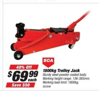 SuperCheap Auto SCA 1800kg Trolley Jack offer