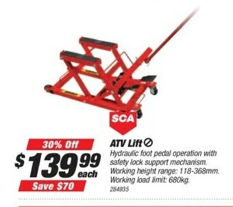 SuperCheap Auto SCA ATV Lift offer