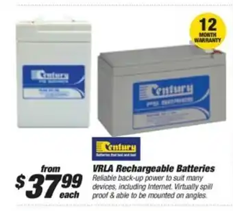 SuperCheap Auto Century Rechargeable Batteries offer