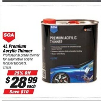 SuperCheap Auto SCA 4L Premium Acrylic Thinner offer