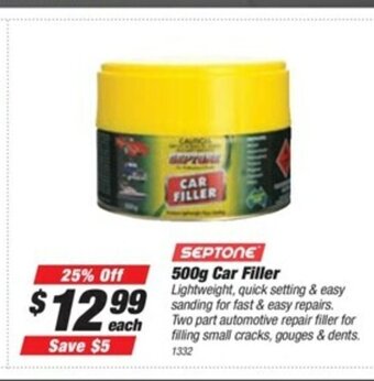 SuperCheap Auto Septone 500g Car Filler offer