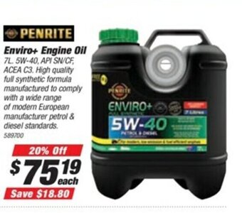 SuperCheap Auto Penrite Enviro+ Engine Oil offer