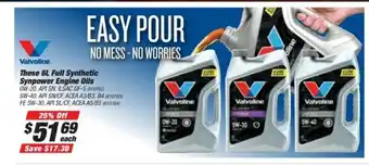 SuperCheap Auto Valvoline These 6L Full Synthetic Synpower Engine Oils offer