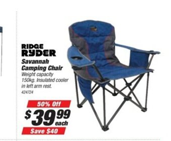 Ridge Ryder Savannah Camping Chair