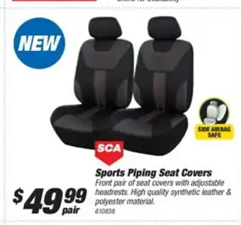 SuperCheap Auto SCA Sports Piping Seat Covers offer