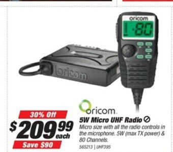 SuperCheap Auto Oricom 5W Micro UHF Radio offer