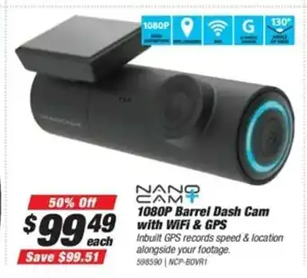 SuperCheap Auto Nano Cam 1080P Barrel Dash Cam wih WiFi & GPS offer
