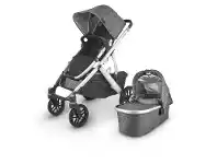 Baby Bunting Uppababy Vista V2 Stroller Charcoal Melange / Silver / Black Leather (Jordan) offer