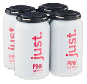 Liquorland Just drinks pink gin soda 330ml offer