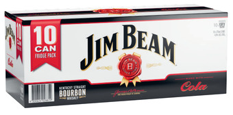 Liquorland Jim beam white & cola can (10 pack) offer