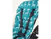 Baby Bunting Outlook Travel Comfy Cotton Pram Liner Teal Giraffes offer