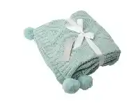 Baby Bunting Bilbi Jessy Chenille Pram Blanket Dust Green offer