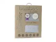 Baby Bunting Bubba Blue Grey Bamboo Cot Fitted Sheet Grey with White Dot offer